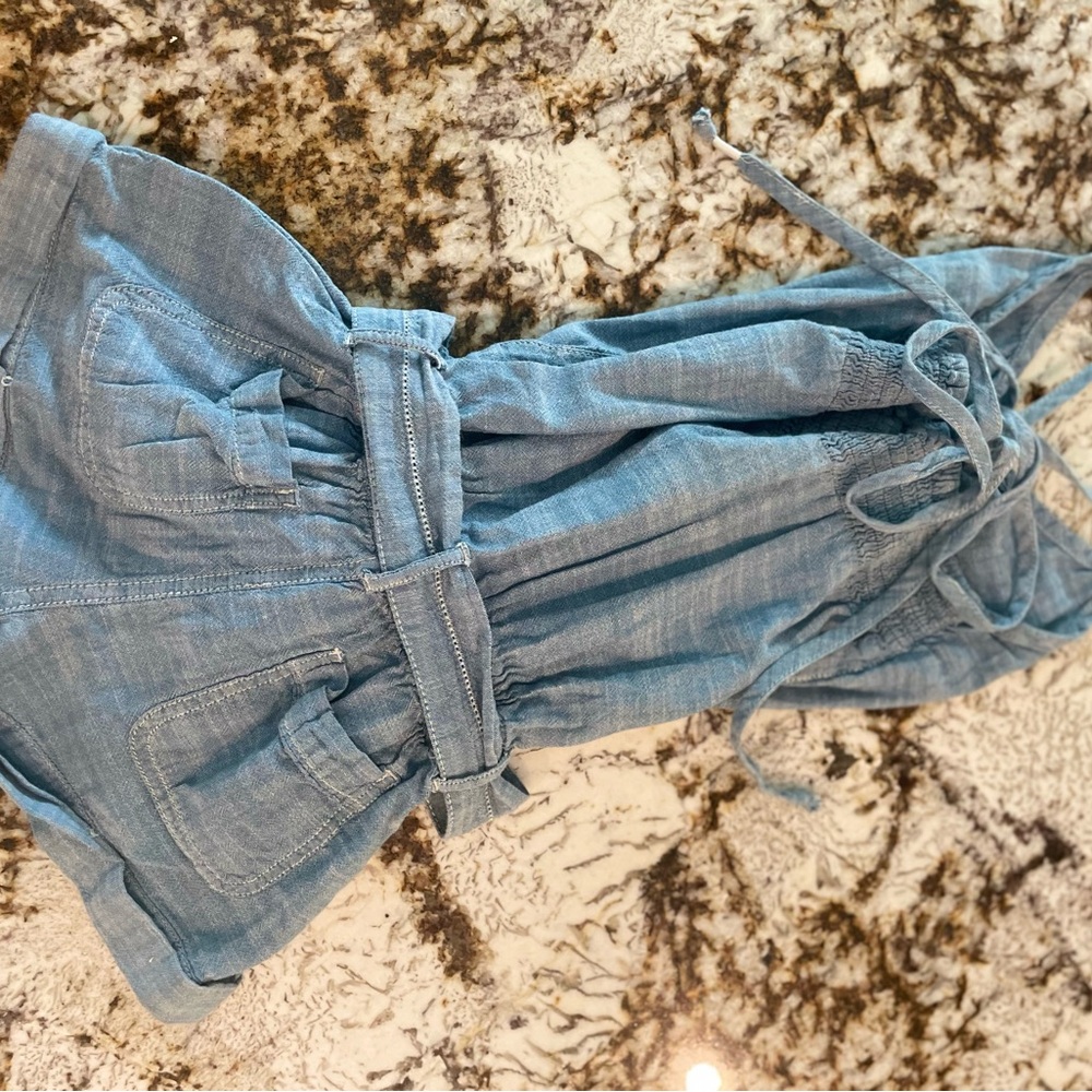 Abercrombie & Fitch Kids Chambray Romper AF Kids Sz 7/8 - Picture 4 of 6